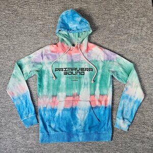 Primavera Sound 2019 Hoodie Small Pull & Bear Tie-Dye Oversized Multicolor RARE